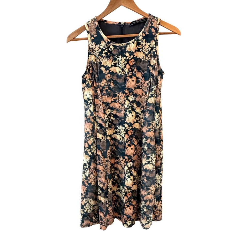 Peruvian Connection Floral Shift Dress Womens Size 2 Multicolor Boho Beach Mini